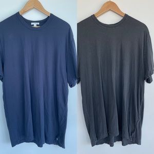 Men’s James Perse Casual T-Shirts, Size 5, Black and Grey